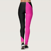 Heet Roze en Zwart Leggings (Achterkant)