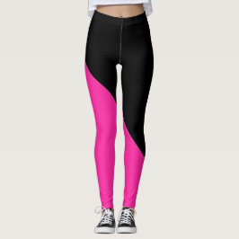 Heet Roze en Zwart Leggings