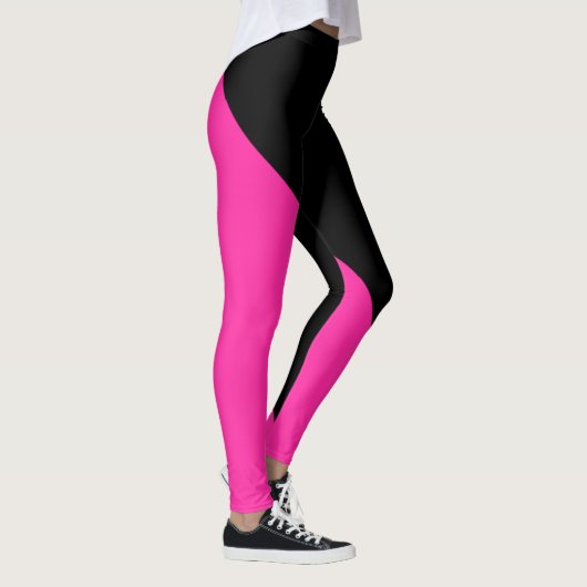 Heet Roze en Zwart Leggings (Rechts)