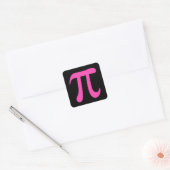 Heet roze en zwart pi symbool stickers (Envelop)