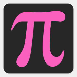 Heet roze en zwart pi symbool stickers