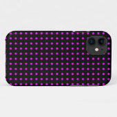 Heet roze en zwart stippenpatroon Case-Mate iPhone case (Achterkant (horizontaal))