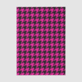 Heet roze en zwarte houndstooth tissuepapier (Voorkant)