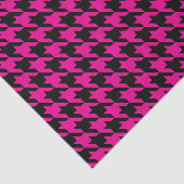 Heet roze en zwarte houndstooth tissuepapier (Detail)