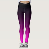 Heet roze en zwarte ombre leggings (Voorkant)