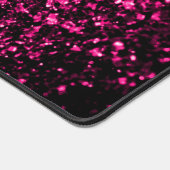 Heet roze faux glitter sparkles bureaumat (Hoek)