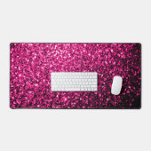 Heet roze faux glitter sparkles bureaumat (Keyboard & Muis)