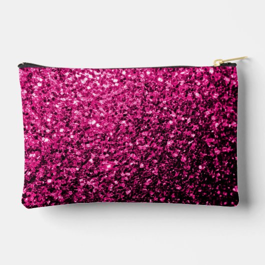 Heet roze faux glitter sparkles etui (Achterkant)