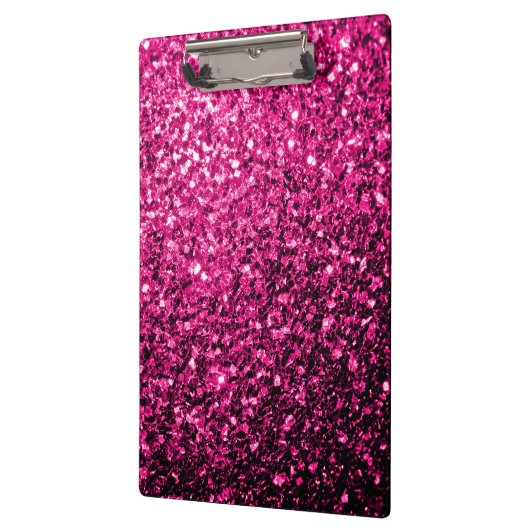 Heet roze faux glitter sparkles klembord (Links)