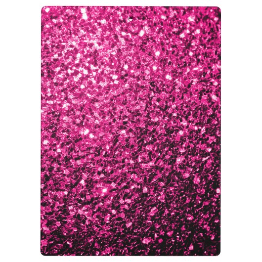 Heet roze faux glitter sparkles klembord (Achterkant)