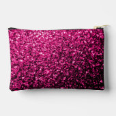 Heet roze faux glitter sparkles Monogram Etui (Achterkant)