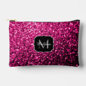 Heet roze faux glitter sparkles Monogram Etui (Voorkant)