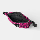 Heet roze faux glitter sparkles Monogram Heuptasje (Open)
