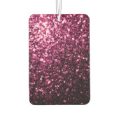 Heet roze faux glitter sparkles Monogram Luchtverfrisser (Achterkant)