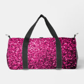 Heet roze faux glitter sparkles plunjezak (Voorkant)