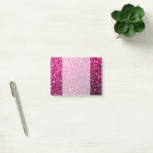 Heet roze faux glitter sparkles post-it® notes (Kantoor)