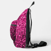 Heet roze faux glitter sparkles sling bag (Rechts)