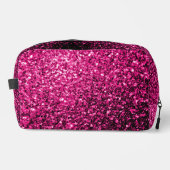 Heet roze faux glitter sparkles toilettasje (Voorkant)