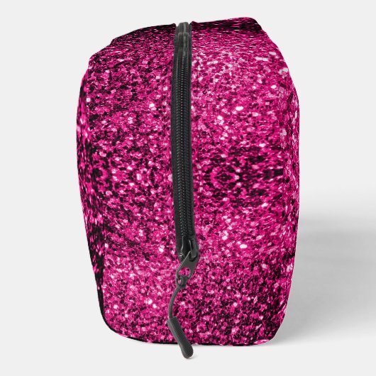 Heet roze faux glitter sparkles toilettasje (Rechts)
