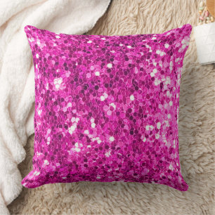 Heet Roze Faux Sequin Glitter Sierkussen