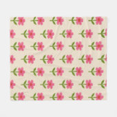Heet Roze Fleece Deken (Voorkant (Horizontaal))