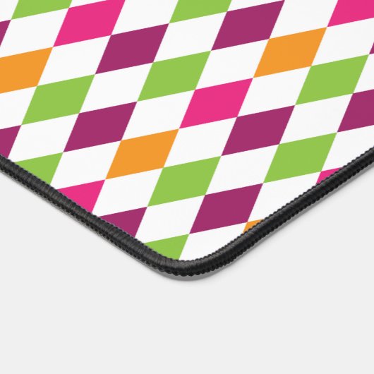 Heet roze Fleur De Lis Diamond Patroon Bureaumat (Hoek)