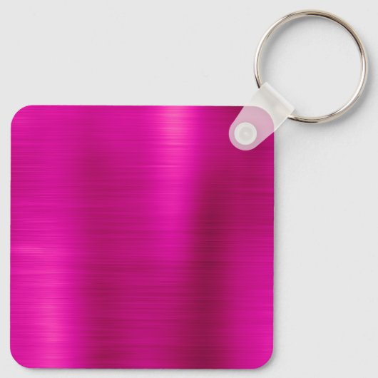 Heet Roze Folie QR Code Sleutelhanger (Achterkant)