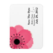 Heet Roze Franse Anemoon Save The Date Magnet Magneet (Verticaal)