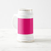 Heet Roze fuchsia linker witte stein gouden sieraa Bierpul (Voorkant links)