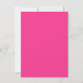 Heet Roze Fuchsia Trouw Fijne Details Kaart (Achterkant)