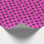 Heet roze funky bloemige inpakpapier (Hoek)