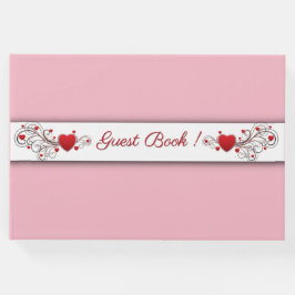 Heet roze gastboek gastenboek