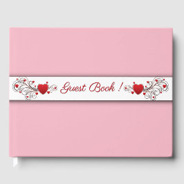 Heet roze gastboek gastenboek