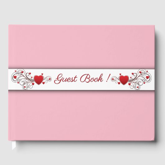 Heet roze gastboek gastenboek (Voorkant)