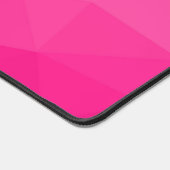 Heet roze Geometrisch Netwerk Patroon monogram Bureaumat (Hoek)
