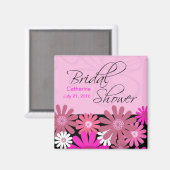 Heet Roze Gerber Madelief Bruiloftsmagneet Magneet (Voorkant / Achterkant)