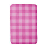 Heet roze geruite vierkanten geruit roze badmat (Voorkant Verticaal)