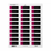 Heet Roze Glam Custom Adresetiketten Etiket (Full Sheet)