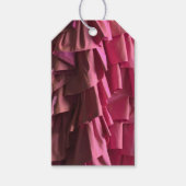 Heet Roze Glam Zijde Ruffles Patroon Modern Cadeaulabel (Voorkant)