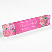 Heet Roze Glamrozen Naambordje