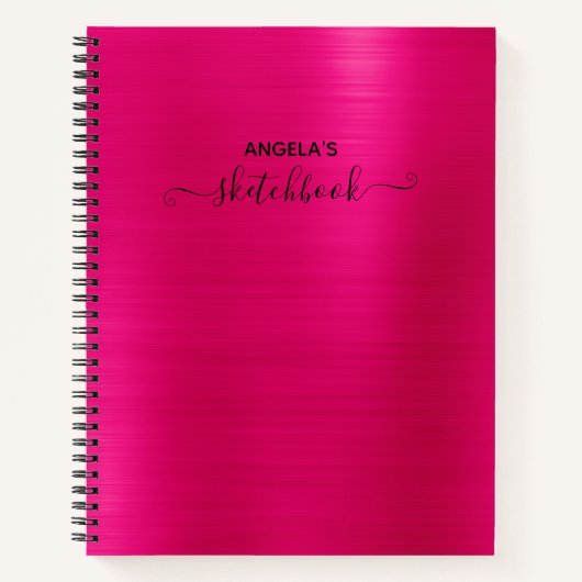 Heet Roze Glans Ombre Folie Schets Notitieboek (Voorkant)