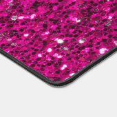 Heet roze glanzend glitter glinstert bureaumat (Hoek)