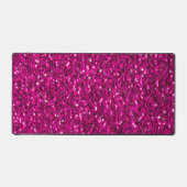 Heet roze glanzend glitter glinstert bureaumat (Voorkant)