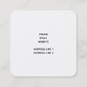 Heet Roze Glanzende Lippen op Zwart Visitekaartje (Achterkant)