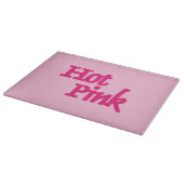 Heet Roze glazen snijplank (Hoek)