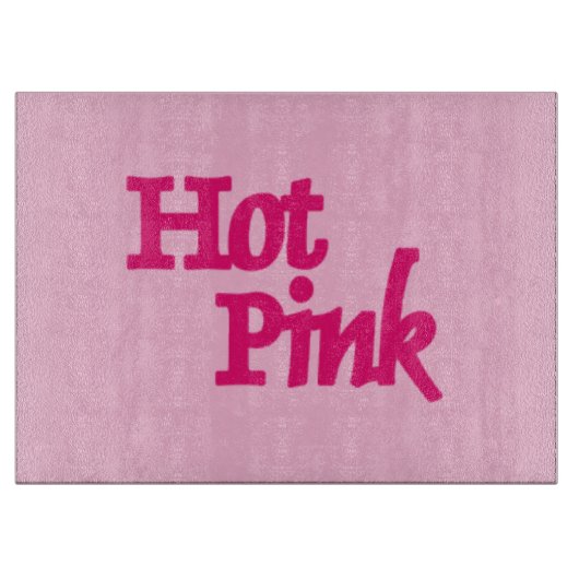 Heet Roze glazen snijplank (Voorkant)