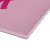 Heet Roze glazen snijplank (Hoek)