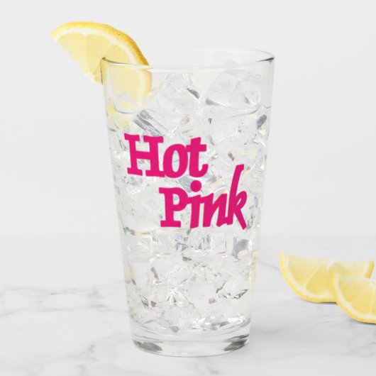 Heet Roze glazen tumbler (Voorkant ijs)