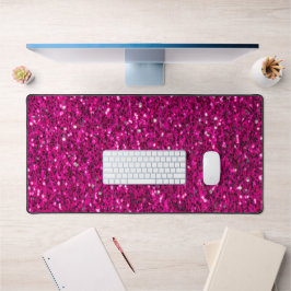 Heet roze glinsterende glitter vonken bureaumat