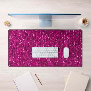 Heet roze glinsterende glitter vonken bureaumat
